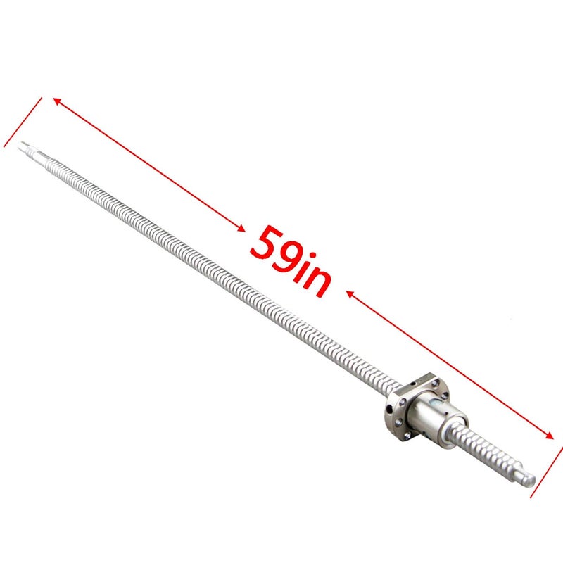 CHUANGNENG Ball Screw SFU1605-1500mm Lead Ballscrew End Machining Antibacklash for CNC with Nut with BK10/BF10 Standard End Machining, Length Approx 59inch - Image 2