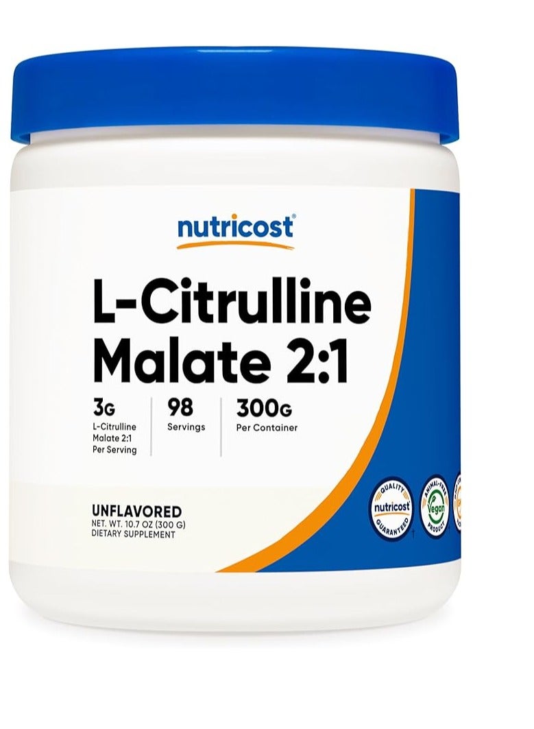 Nutricost L-Citrulline Malate Powder 10.7 oz 300 Grams - Image 1