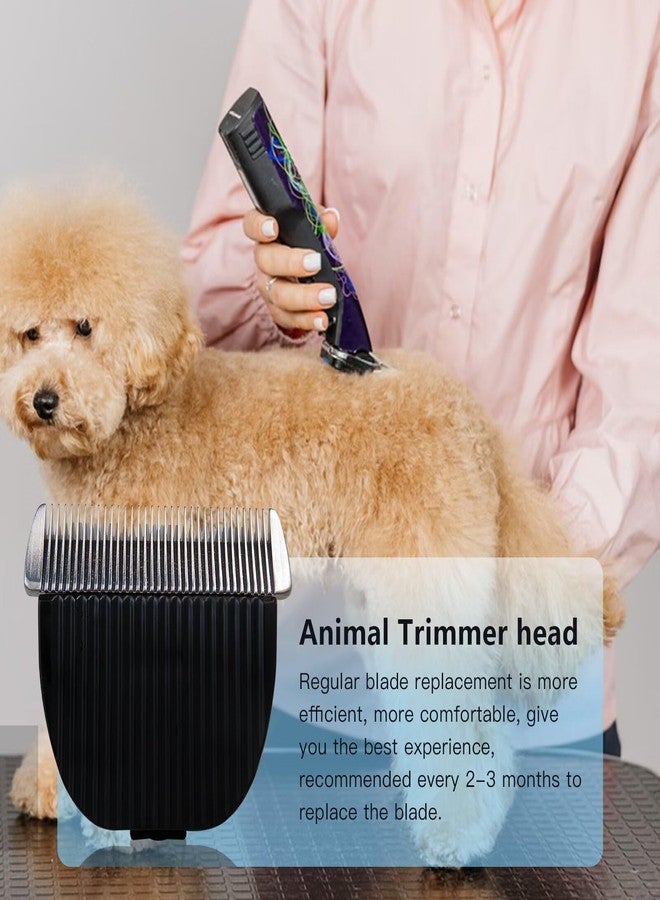 XSPANDER Updated 2x Clipper Blades Replacement Fit for oneisall Low Noise Pet Clipper Grooming Kit Dog Cat Clipper Accessory, Stainless Steel + Ceramic Blades - Image 5