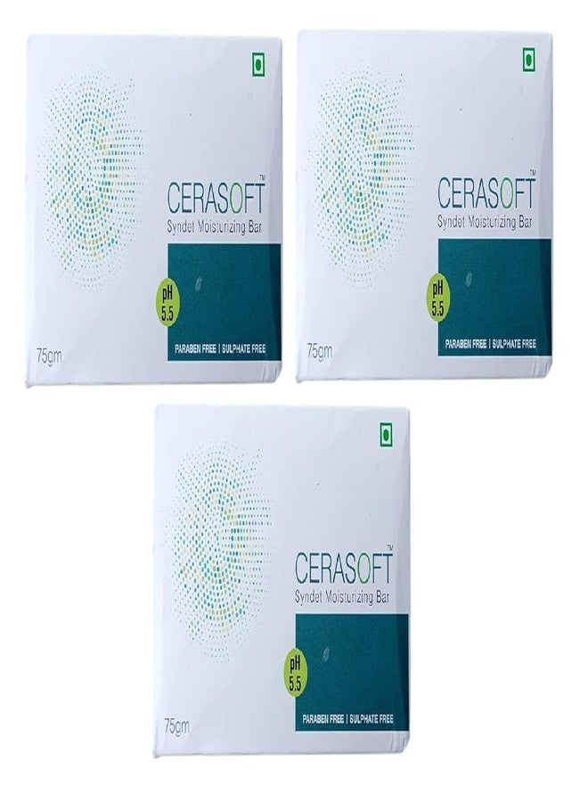 ULTRADIVEX Cera-soft Moisturizing Syndet Bar(Soap) (Pack of 3 * 75 Gram) - Image 1