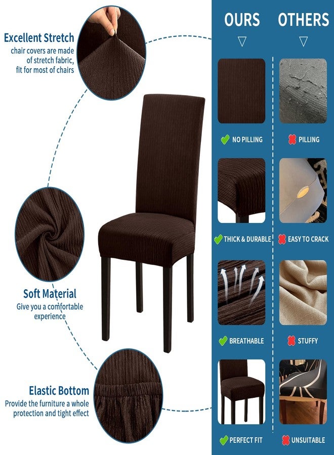 Fafua Chair Covers, Stretch Dining room chair covers set of 6, Removable Washable Chair Covers for Dining Chairs, Dining Chair Slipcovers for Dining Room, Hotel, Ceremony - Image 3