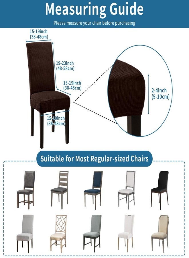 Fafua Chair Covers, Stretch Dining room chair covers set of 6, Removable Washable Chair Covers for Dining Chairs, Dining Chair Slipcovers for Dining Room, Hotel, Ceremony - Image 5