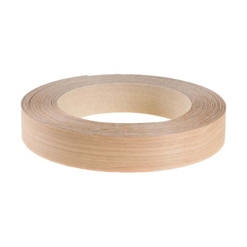 EdgeMate 13/16" Birch Veneer Iron-On Edgebanding Tape (25 Feet) | Pre-Glued with Hot Melt Adhesive | Stainable/Paintable Wood | by Outwater - Image 1