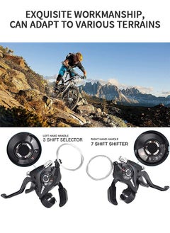 GROIC 3x7 Speed Shifter Brake Lever Combo, 21 Speed Shifter and Brake Cable, Shifter Combo for Mountain Bike, Road Bike, MTB, BMX, Fixie Gear, Bicycle Accessories  - Image 3