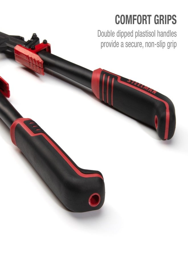 STEELMAN Folding Bolt Cutter with Ergonomic Handles, 24-inch, Cuts Bolts and Locks, Steel Construction, Non-Slip Grip - Image 5