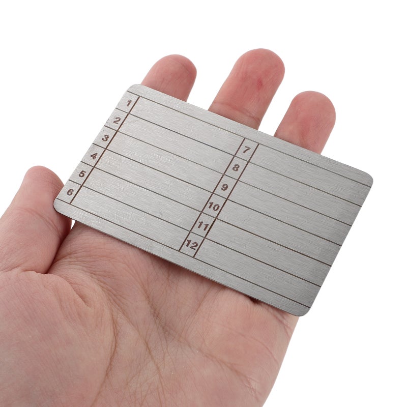 Seed Backup Plate: 24-Word Steel Wallet for Hardware Wallet Storage - Seed Storage Stainless Steel & Fireproof - Image 2