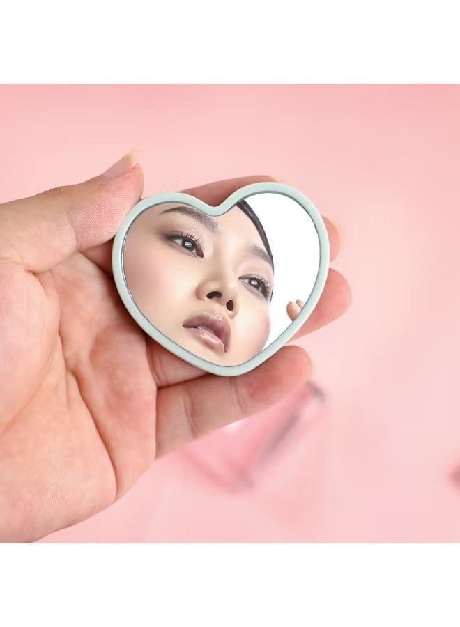 Mini Heart-Shaped Makeup Mirror, Portable Travel Makeup Mirror Cosmetic Mirror Compact Hand Mirrors for Women（4 PCS） - Image 3