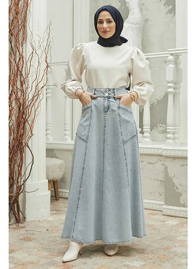 Neways 2195-KAR Wash Skirt Blue