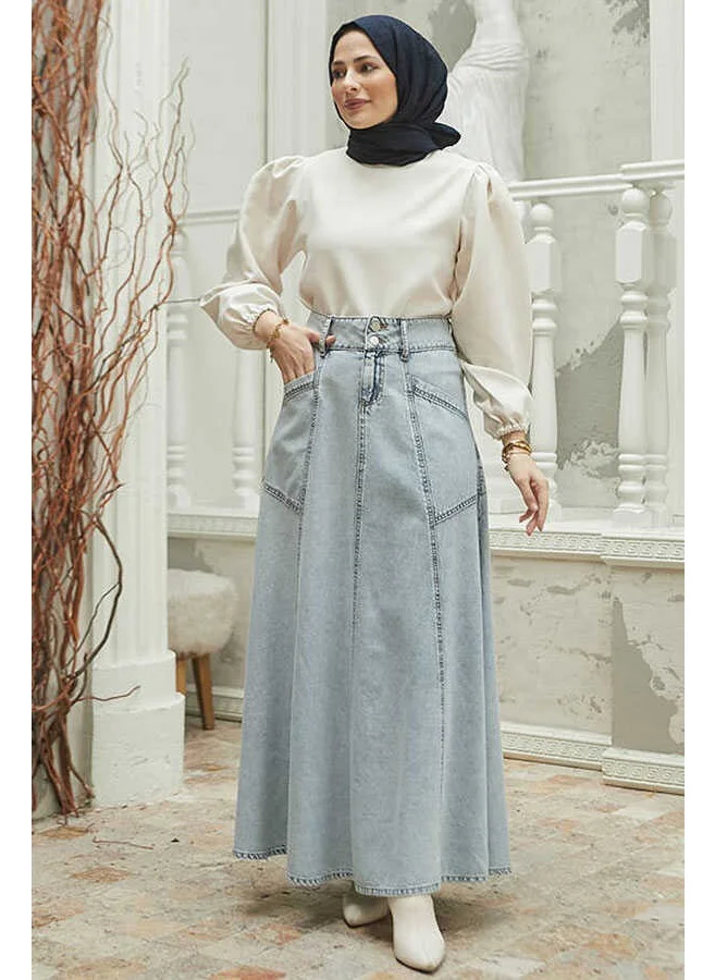 Neways 2195-KAR Wash Skirt Blue