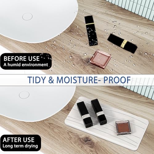 Lyxel 3PCS Water Absorbing Stone Tray, Fast Drying Stone Sink Tray, Stones Soap Trays, Water Absorbent Diatomite Trays, Diatomite Coasters for Kitchen Sink Bathroom Counter, Hand Soap Dish & Holders - Image 3