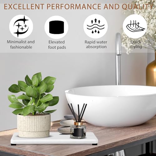 Lyxel 3PCS Water Absorbing Stone Tray, Fast Drying Stone Sink Tray, Stones Soap Trays, Water Absorbent Diatomite Trays, Diatomite Coasters for Kitchen Sink Bathroom Counter, Hand Soap Dish & Holders - Image 4