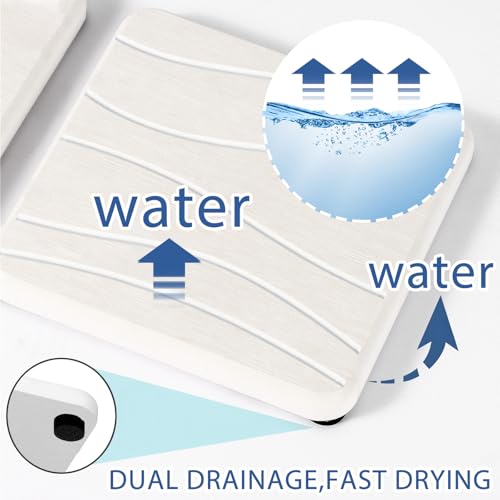 Lyxel 3PCS Water Absorbing Stone Tray, Fast Drying Stone Sink Tray, Stones Soap Trays, Water Absorbent Diatomite Trays, Diatomite Coasters for Kitchen Sink Bathroom Counter, Hand Soap Dish & Holders - Image 2
