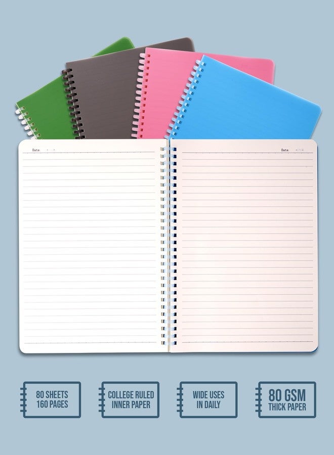 DOODLE B5 Soft Ring Spiral Notebook | 160 Pages, 80 GSM Paper | College & Office Notebook for Writing, Journaling, Planning & Notes - Image 4