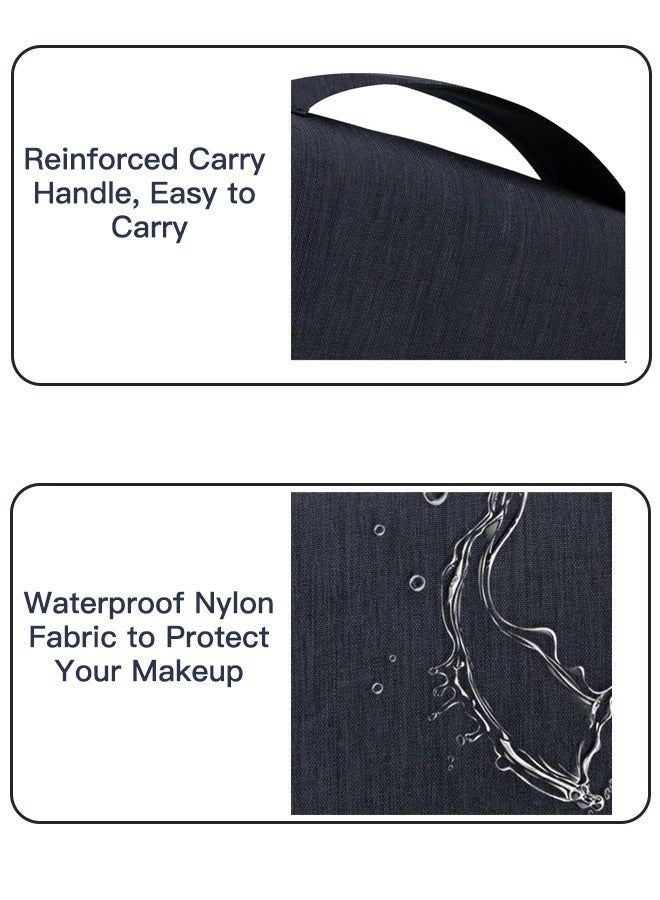 OZERO 2 Pcs Large Capacity Toiletry Bag Travel Bag with Hanging Hook for Men and Women Waterproof Travel Cosmetic Bag Bathroom Storage Bag for Brushes Set, Full-Sized Shampoo, Toiletries, Accessories - Image 3