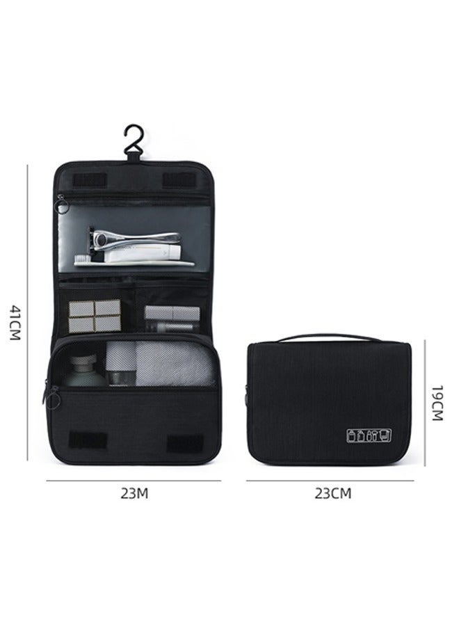 OZERO 2 Pcs Large Capacity Toiletry Bag Travel Bag with Hanging Hook for Men and Women Waterproof Travel Cosmetic Bag Bathroom Storage Bag for Brushes Set, Full-Sized Shampoo, Toiletries, Accessories - Image 4