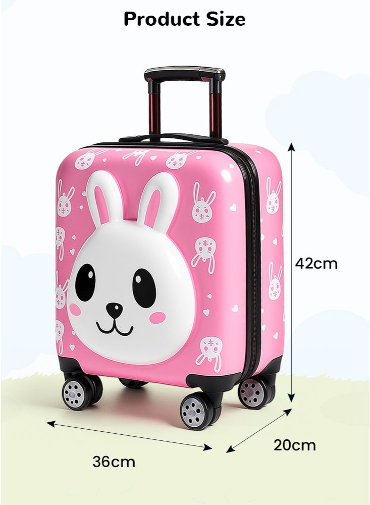 جيجيرو حقيبة سفر للأطفال بعجلات مزودة بأربع عجلات وحافظة صلبة للأطفال الصغار للسفر مقاس 18 بوصة - Image 3