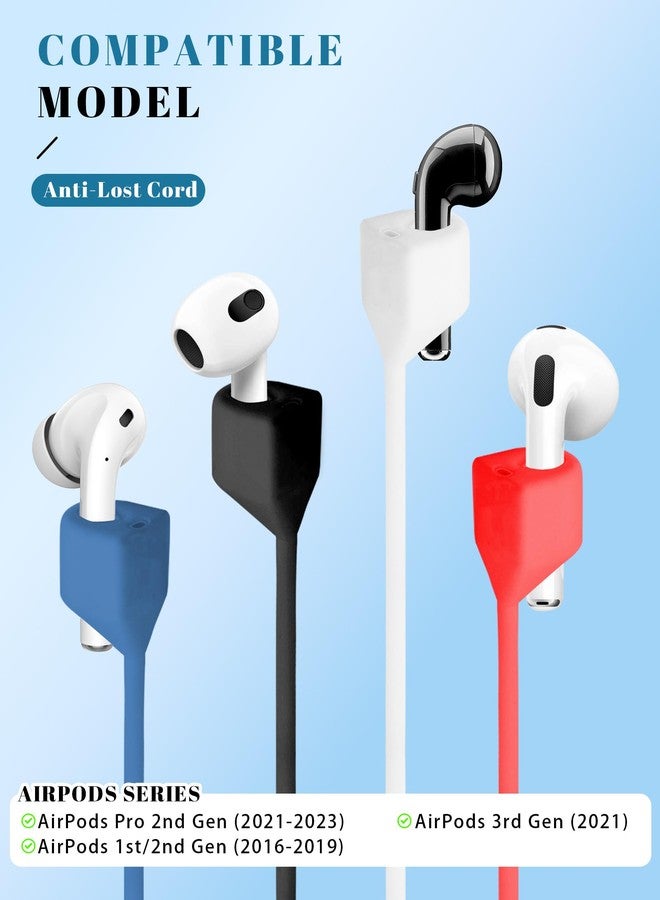 YETOOME 5 Pack Ultra Strong Magnetic AirPods Anti-Lost Straps, Colorful Soft Silicone Sports Lanyard Compatible with AirPods 4rd Gen/AirPods Pro 1st and 2nd / AirPods 3rd /AirPods 1st and 2nd - Image 3