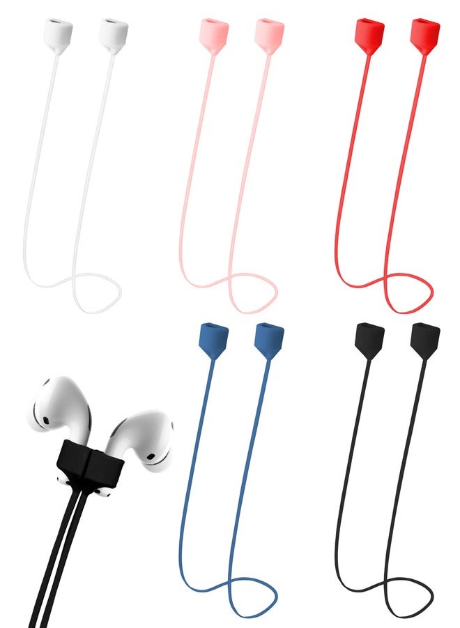 YETOOME 5 Pack Ultra Strong Magnetic AirPods Anti-Lost Straps, Colorful Soft Silicone Sports Lanyard Compatible with AirPods 4rd Gen/AirPods Pro 1st and 2nd / AirPods 3rd /AirPods 1st and 2nd - Image 1