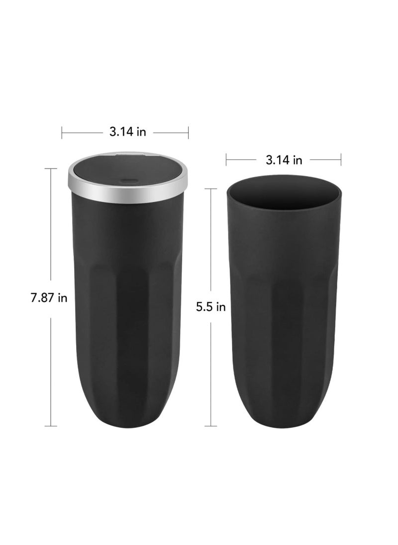 Generic - Car Trash Can with Lid, Vehicle Interior Garbage, Leakproof Vehicle Trash Bin, Van Waste Holder, Used in Car Home Office (Black) - Image 1