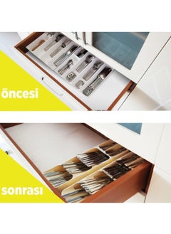 OMAK Decobella 5 Compartment Drawer Cutlery Holder  - Image 5