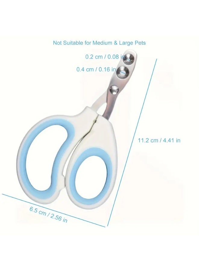 Stainless Steel Pet Nail Clippers for Cats - Dual Hole Grooming Scissors, Battery-Free, Essential Cat Care Tool - Image 4