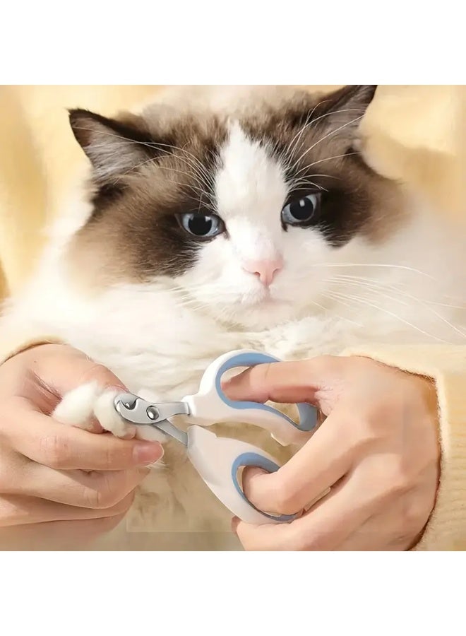 Stainless Steel Pet Nail Clippers for Cats - Dual Hole Grooming Scissors, Battery-Free, Essential Cat Care Tool - Image 5
