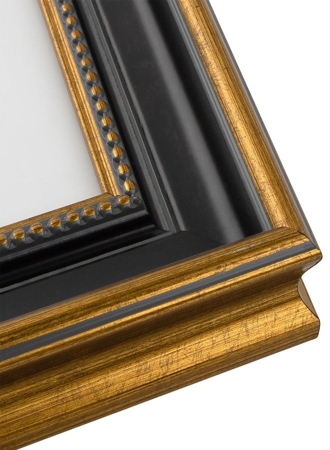 أوير إطار صور AUEAR، مقاس 12x18، بدون إطار داخلي، طراز عتيق، للتعليق على الحائط (أسود وذهبي مزخرف) - Image 2