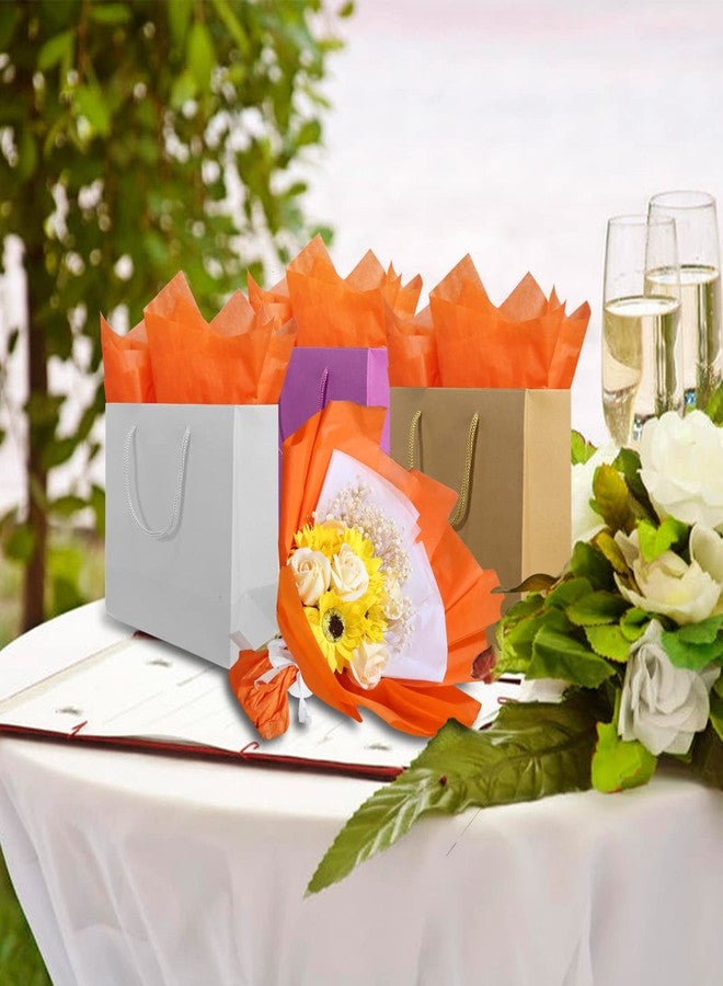 Undemouc 100 Sheets Orange Tissue Paper 20x14 Inches Tissue Paper Bulk for Bags Wrapping for DIY Crafts Birthday Weddings Baby Shower Thanksgiving Halloween Party Decor - Image 2