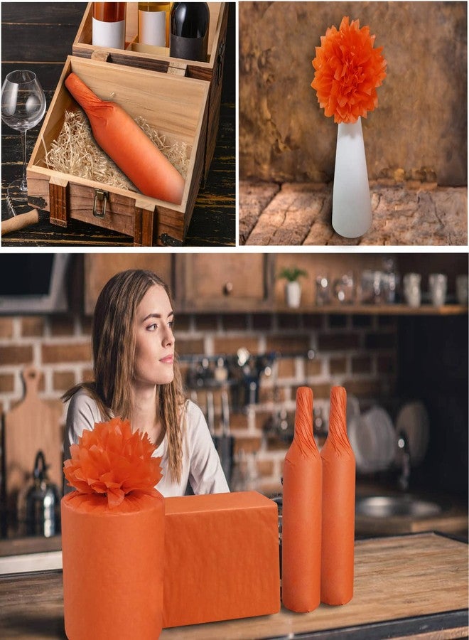 Undemouc 100 Sheets Orange Tissue Paper 20x14 Inches Tissue Paper Bulk for Bags Wrapping for DIY Crafts Birthday Weddings Baby Shower Thanksgiving Halloween Party Decor - Image 4