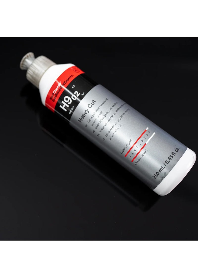 كوش كيمي مركب تلميع Koch Chemie H9.02 Heavy Cut سعة 250 مل - مزيل احترافي للخدوش والدوامات - لمسة نهائية شديدة اللمعان - خالٍ من السيليكون - لأدوات التلميع ثنائية الحركة والدوارة - صنع في ألمانيا  - Image 2