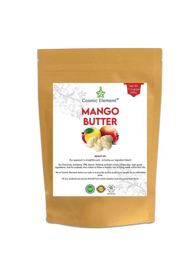 cosmic element 100% Pure Mango Butter-Can Substitute Shea Butter in Soap and Lotion Recipes-unscented, Fragrance & Hexane-free, Moisturizing-Vitamins A, C, and E-Antioxidants for Skin and hair-(4 Oz) - Image 1