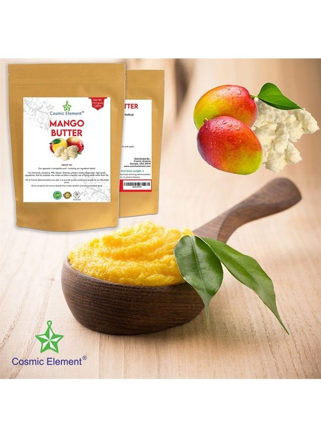 cosmic element 100% Pure Mango Butter-Can Substitute Shea Butter in Soap and Lotion Recipes-unscented, Fragrance & Hexane-free, Moisturizing-Vitamins A, C, and E-Antioxidants for Skin and hair-(4 Oz) - Image 2