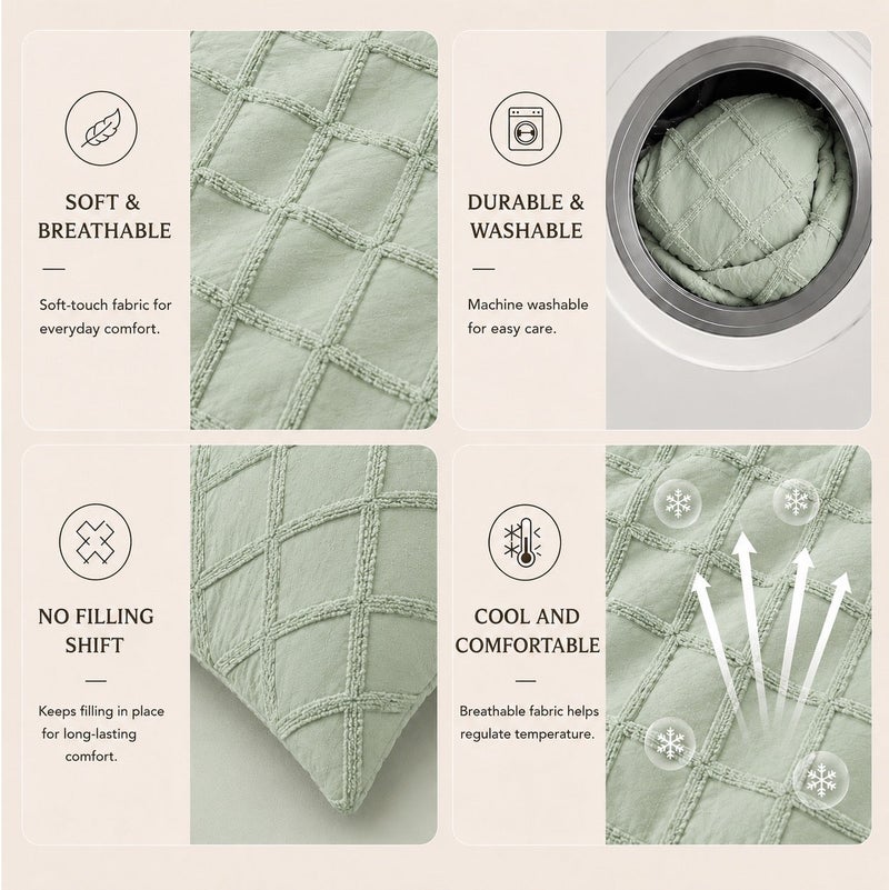 HOMETOPIA Luxury King Size 6-Piece Comforter Set 264×229 cm – Embossed Fabric, Ultra Soft & Breathable Fabric, Comfortable, All-Season Use, Premium Quality, Ideal for AC Rooms & Home Use in Saudi Arabia. - Image 5