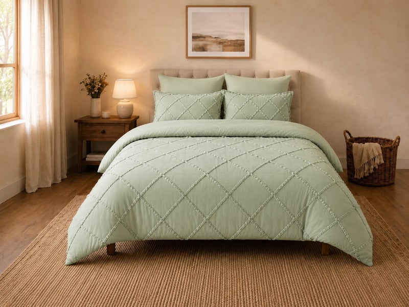 HOMETOPIA Luxury King Size 6-Piece Comforter Set 264×229 cm – Embossed Fabric, Ultra Soft & Breathable Fabric, Comfortable, All-Season Use, Premium Quality, Ideal for AC Rooms & Home Use in Saudi Arabia. - Image 1