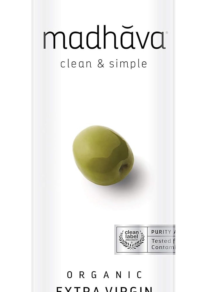 Madhava Organic Extra Virgin Olive Oil - 33.8 fl oz, Non-GMO, Cold Extracted, Single Source - Image 1