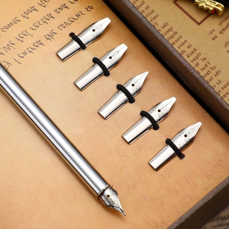 Excefore 30Pcs Stainless Steel Fountain Pen Nibs, Replacement Nibs Set For Calligraphy And Writing, Various Sizes For Kids, Adults, And Students(0.5+1+1.5+2+2.5+3Mm Each 5Pcs) - Image 5