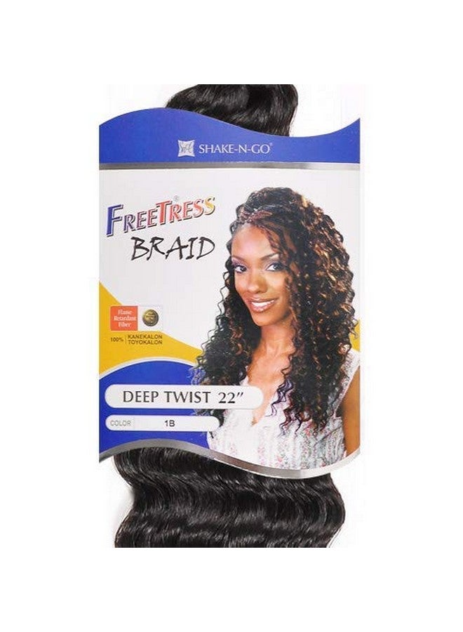 Freetress Synthetic Hair Braids Deep Twist Bulk 22" (6Pack Tp1B/30) - Image 4