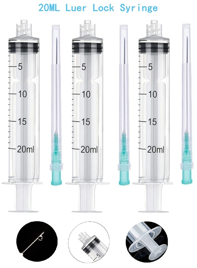 Medical Disposable Syringe 20ML With Needle Individually Sealed (3 Pieces) - Image 1