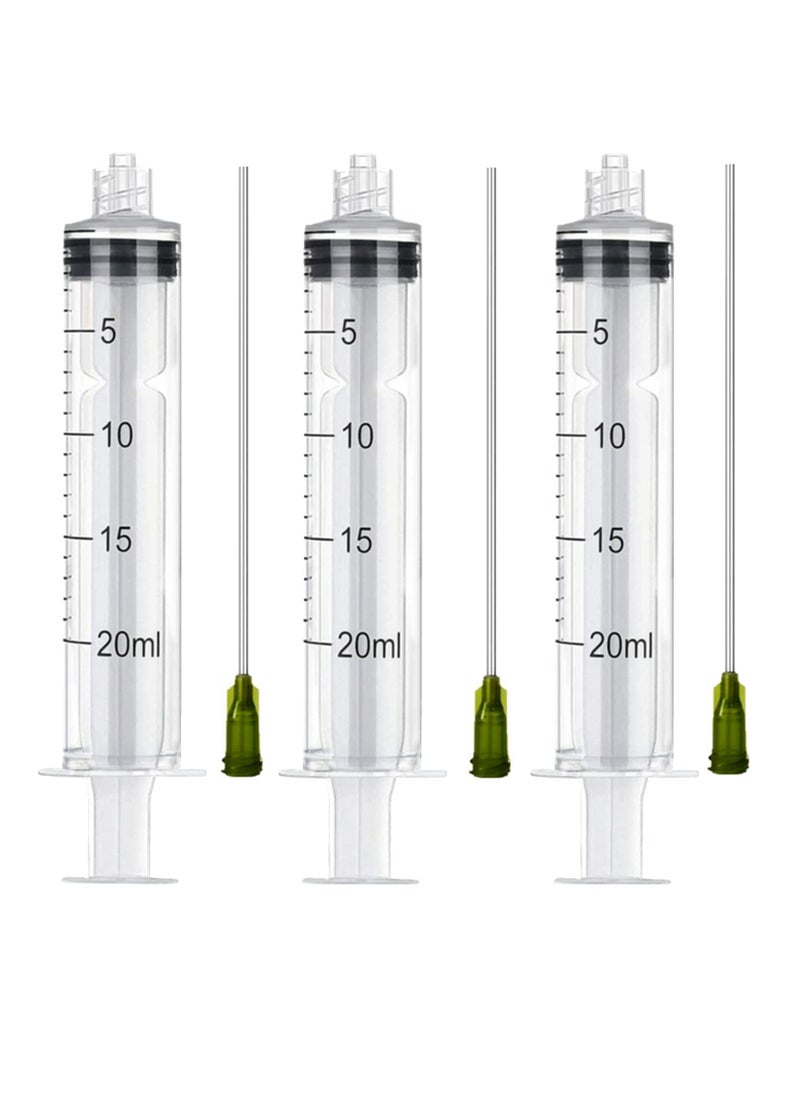 Generic Medical Disposable Syringe 20ML With Needle Individually Sealed (3 Pieces)  - Image 1
