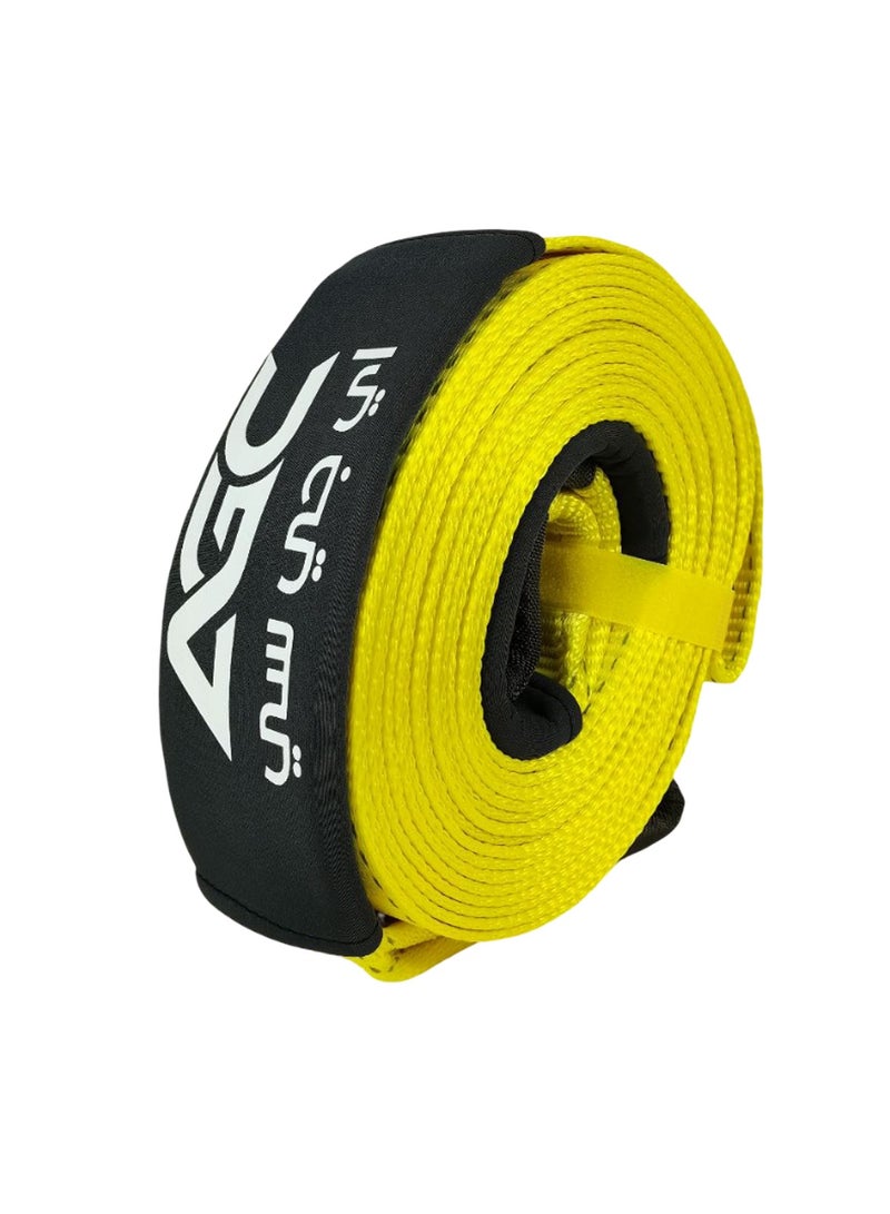 Agc Heavy Duty Tow Strap 6M x 80MM, 12000KG Load Capacity, Premium Nylon Recovery Rope with Reinforced Loops, Vibration Dampening Design for Car SUV Truck Off-Road Towing  - Image 1