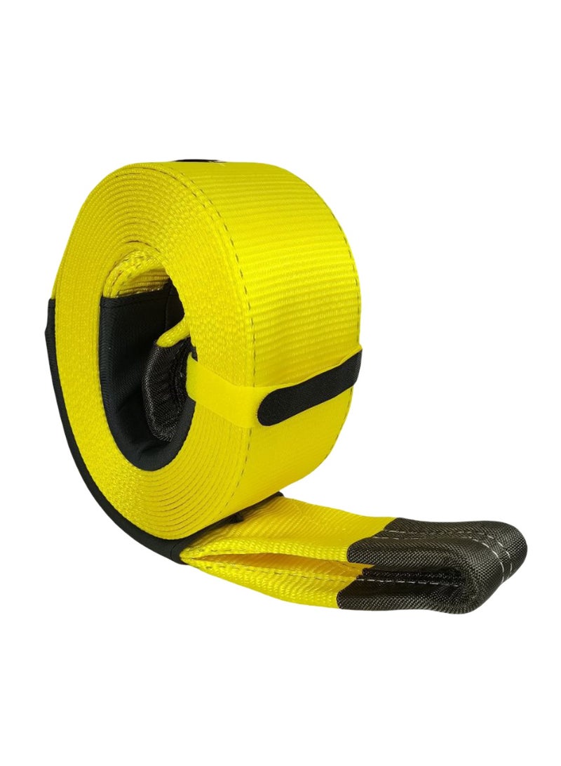 Agc Heavy Duty Tow Strap 6M x 80MM, 12000KG Load Capacity, Premium Nylon Recovery Rope with Reinforced Loops, Vibration Dampening Design for Car SUV Truck Off-Road Towing  - Image 2