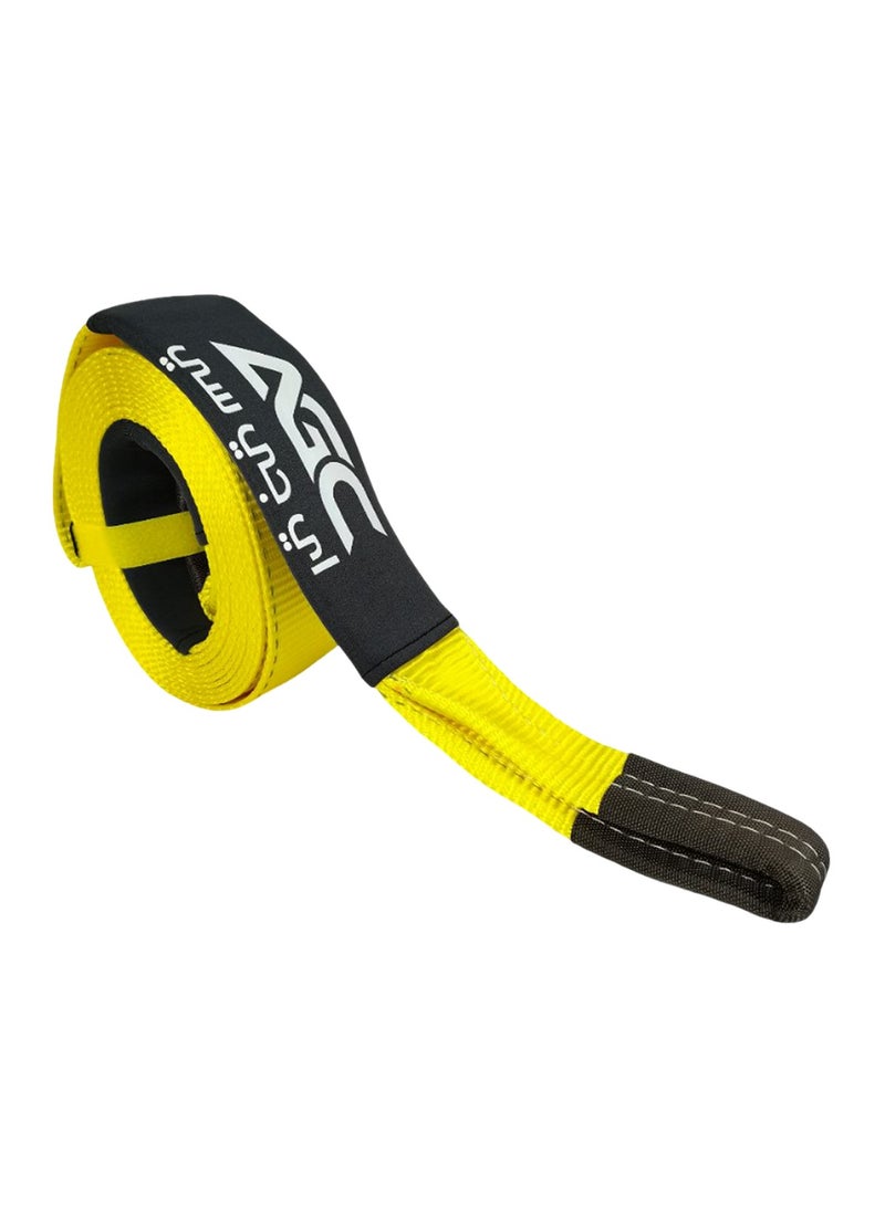 Agc Heavy Duty Tow Strap 6M x 80MM, 12000KG Load Capacity, Premium Nylon Recovery Rope with Reinforced Loops, Vibration Dampening Design for Car SUV Truck Off-Road Towing  - Image 3