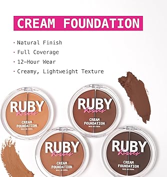Ruby Kisses 3D FACE CREATOR Ruby Kisses HD 2 Color Foundation Concealer by Ruby Kisses RDF10 LEVEL 10TON 10 - Image 3