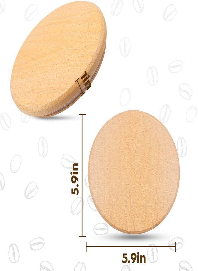 JAYOBGO for Breville Barista Express Espresso Machine, Coffee Bean Replacement Lid on Coffee Maker Top Wooden Hopper Lid with Sealing Ring, Espresso Machine Accessories Bean Cover, Beech Wood - Image 2