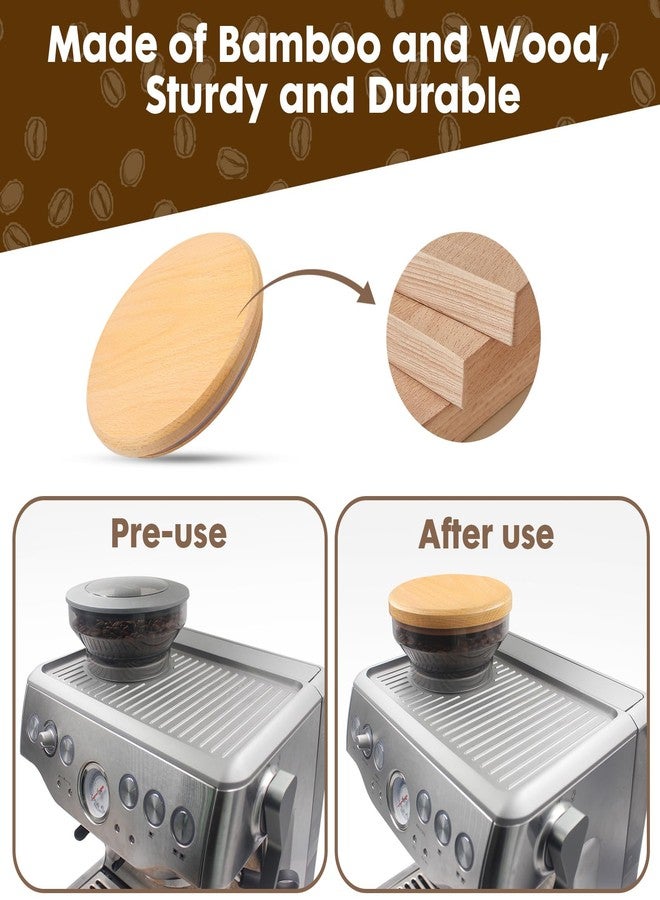JAYOBGO for Breville Barista Express Espresso Machine, Coffee Bean Replacement Lid on Coffee Maker Top Wooden Hopper Lid with Sealing Ring, Espresso Machine Accessories Bean Cover, Beech Wood - Image 5