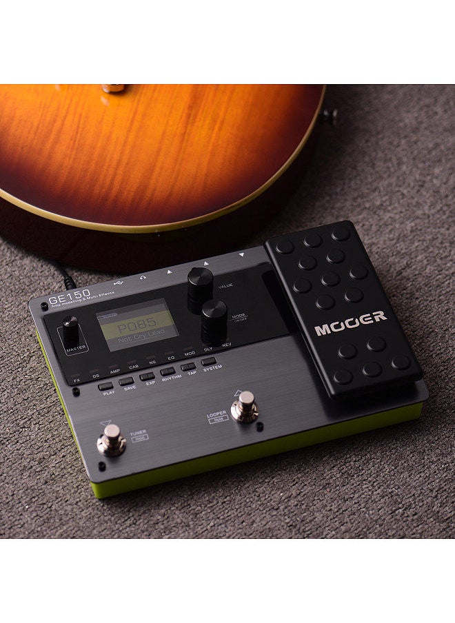 Ge150 Amp Modelling & Multi Effects Pedal 55 Amplifier Models 151 Effects 80S Looper 40 Drum Rhythms 10 Metronome Tap Tempo Otg Function