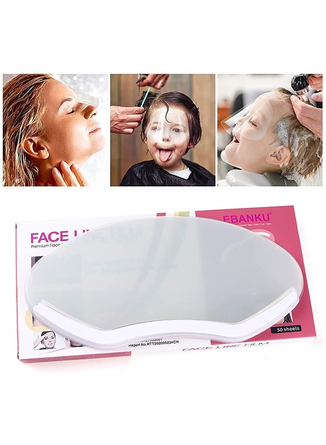 Peachjoy Disposable Face Sheilds, Clear Shower Eye Shield, Plastic Face Visors Hairdresser Transparent Hairspray Shield Makeup Protector for Eyelash Extensions Hair Cutting, Makeup Shower for Hair Salon 50pcs  - Image 1