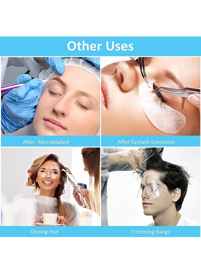 Peachjoy Disposable Face Sheilds, Clear Shower Eye Shield, Plastic Face Visors Hairdresser Transparent Hairspray Shield Makeup Protector for Eyelash Extensions Hair Cutting, Makeup Shower for Hair Salon 50pcs  - Image 5
