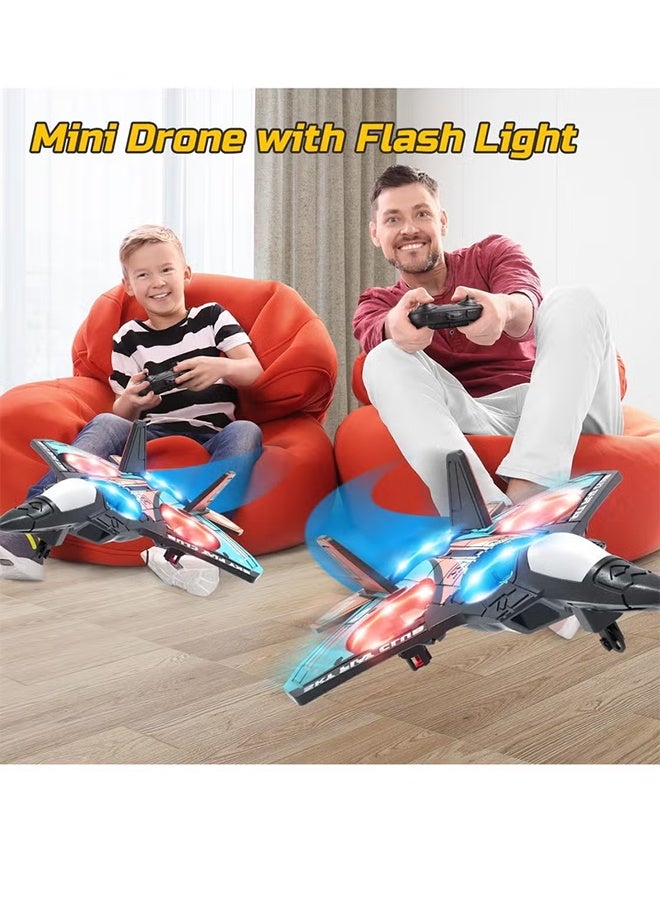 YelaJoy Airplane for Kids and Beginners, 2.4GHz Foam Drone Remote Control Airplane Outdoor Flying Toy, 360° Drop-Resistant Stunt Spin Remote Fighter Jet with Lights (Green) - Image 3