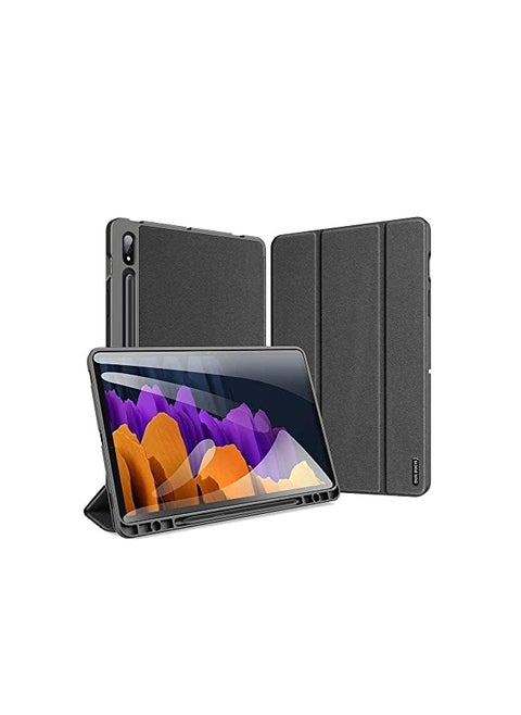 For Samsung Tab S7 Fe Tab S8 Plus S7 Plus Case Premium Shock Proof Stand Folio Case Multi Viewing Angles Soft Tpu Cover With Pencil Holder Auto Sleep Wake Tab S7 Fe Tab S8 Plus S7 Plus Black